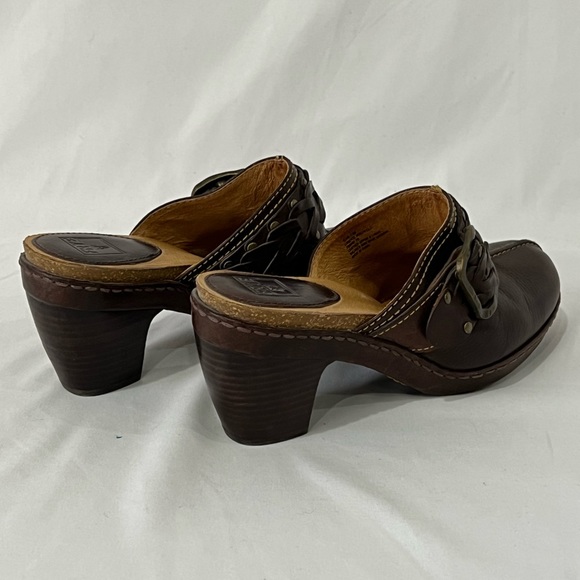 Frye Candice Mule Clog Brown Leather Size 7.5M - Picture 8 of 11